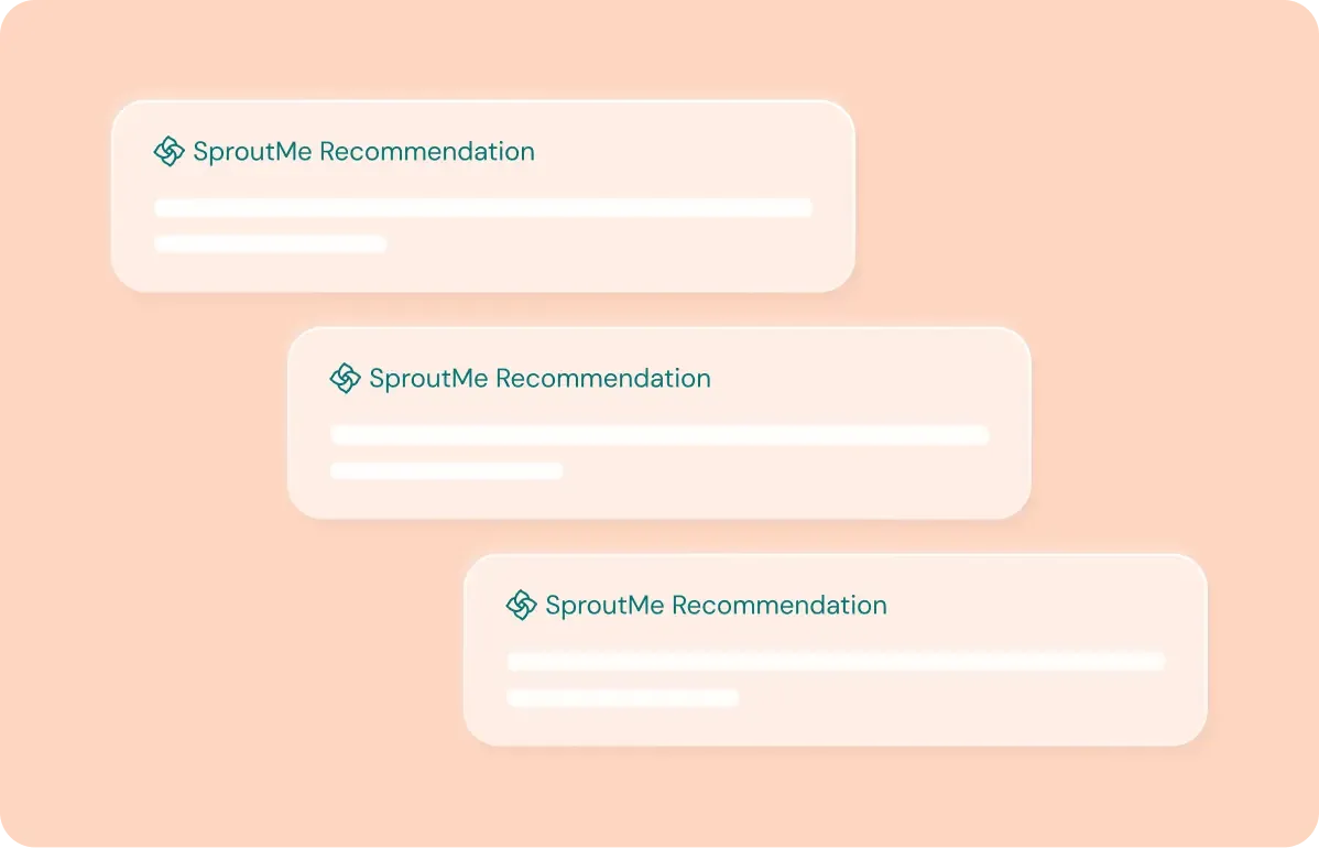 companion smart recommendations interface companion smart recommendations interface