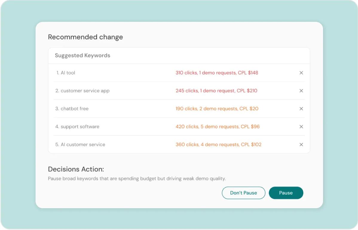 AI companion chat interface